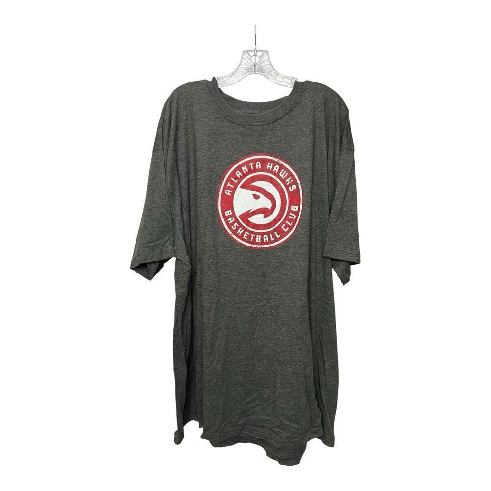 Atlanta Hawks NBA Logo Tshirt Adult 3XL Gray